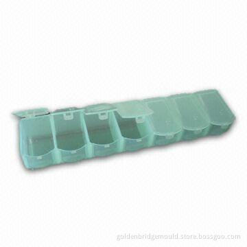 Daily Drug Storage Box for Blinds with Inject Plastic and Brail Text of Monday to Sunday